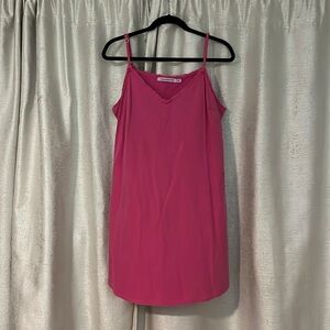 Pink Chambray Tank Dress